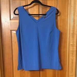 Eddie Bauer Blue V-Neck Tank Top
